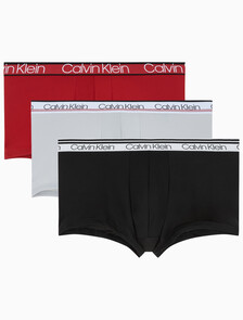 Buy 남성 마이크로 버라이어티 WB 로우 라이즈 트렁크 3PK in color Black / Red / Light Grey