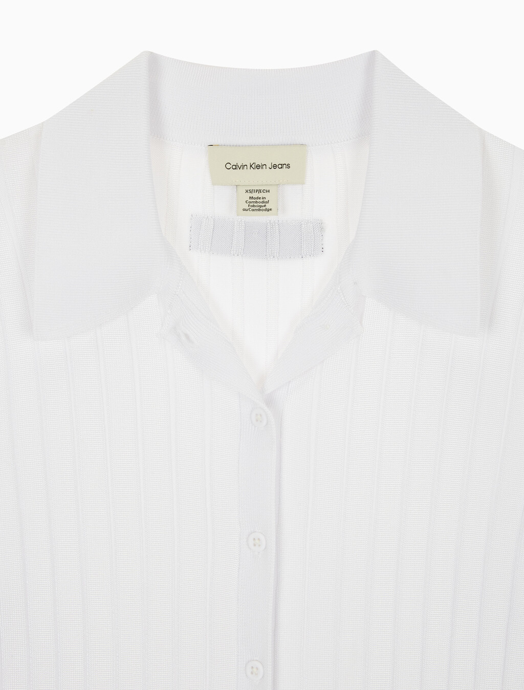 Buy 여성 실키 크롭 베이비 폴로 셔츠 in color BRILLIANT WHITE