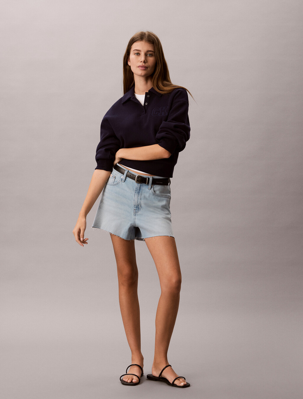 Buy 여성 90s 데님 쇼츠 in color Ocean Blue