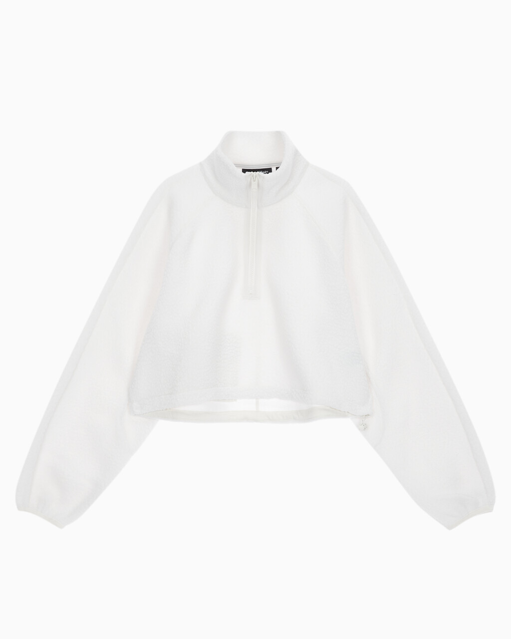 Buy 여성 릴랙스핏 쉐르파 크롭 풀오버 in color WHITE