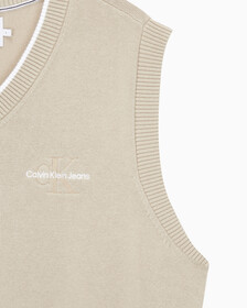 Buy 남성 엠보스드 스웨터 베스트 in color BEIGE