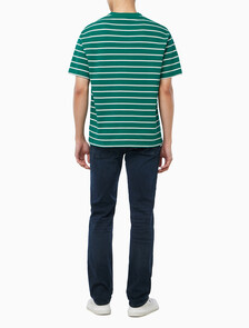 Buy 스트라이프 피케 캘빈 NYC 티 in color Green