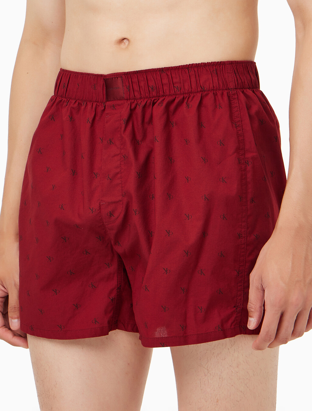 Buy 남성 코튼 포플린 박서 in color RED