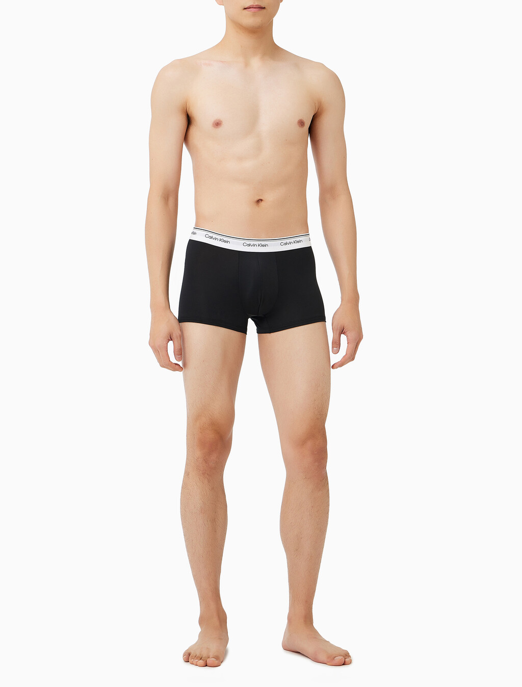 Buy 남성 마이크로파이버 스트레치 밸런스 로우 라이즈 트렁크 3PK in color Black / Charcoal / Black