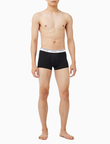Buy 남성 마이크로파이버 스트레치 밸런스 로우 라이즈 트렁크 3PK in color Black / Charcoal / Black