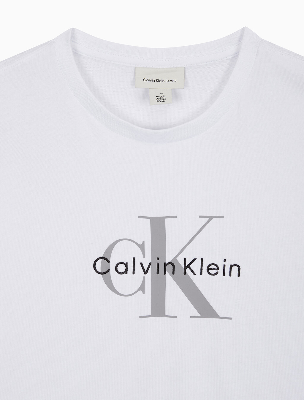 Buy 남성 레귤러핏 히어로 모노그램 로고 반팔 티셔츠 in color BRILLIANT WHITE