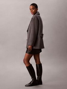 Buy 여성 울 코트 in color Dark Grey