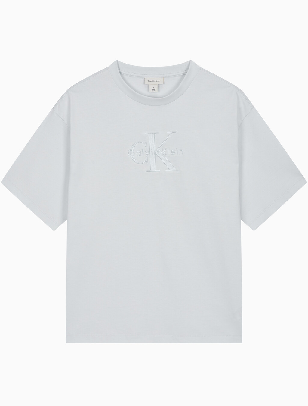Buy 남성 릴렉스핏 히어로 모노그램 로고 반팔 티셔츠 in color BLUE BLUSH