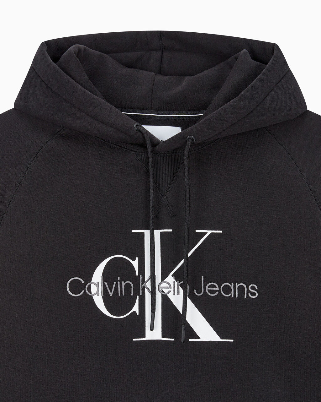 Buy 남성 롱슬리브 릴렉스핏 모노그램 기모후디 in color CK BLACK