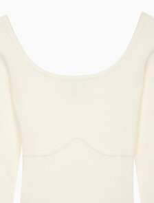 Buy 여성 립 스웨터 in color WHITE