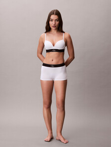 Buy 여성 CK 그래픽 AF 푸쉬업 브라 in color WHITE