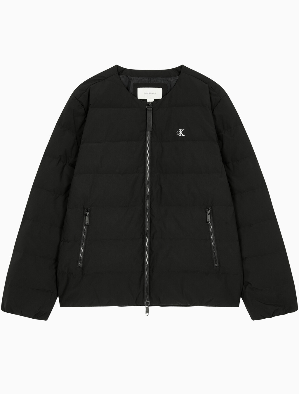 Buy 남녀공용 크루넥 라이트 경량 다운 자켓 in color CK BLACK