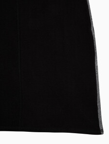 Buy 여성 코튼 립 슬리브리스 드레스 in color BLACK