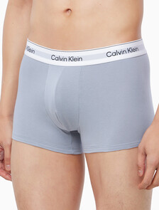 Buy 남성 아이콘 코튼 스트레치 2PK 트렁크 in color Grey / Sky Blue Print