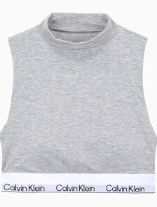 Buy 여성 아이콘 코튼 모달 AF 모크넥 브라렛 in color GREY HEATHER