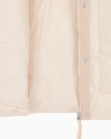 Buy 여성 숏 렝스 스탠드 카라 푸퍼 다운 재킷 in color PINK BEIGE