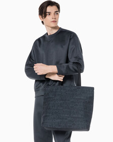 Buy 남녀공용 CK 쇼퍼 토트백 in color BLACK AOP/ BLAC