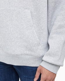 Buy 남녀공용 커브드로고 후디 in color LIGHT GREY HEATHER