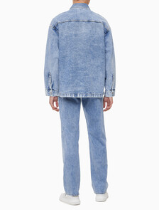 Buy 남성 오버핏 에코 쿨 데님 셔켓 in color CHALKY BLUE