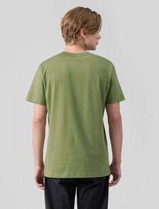 Buy 남성 레귤러핏 모노그램 엠브로이더리 로고 반팔 티셔츠  in color KHAKI