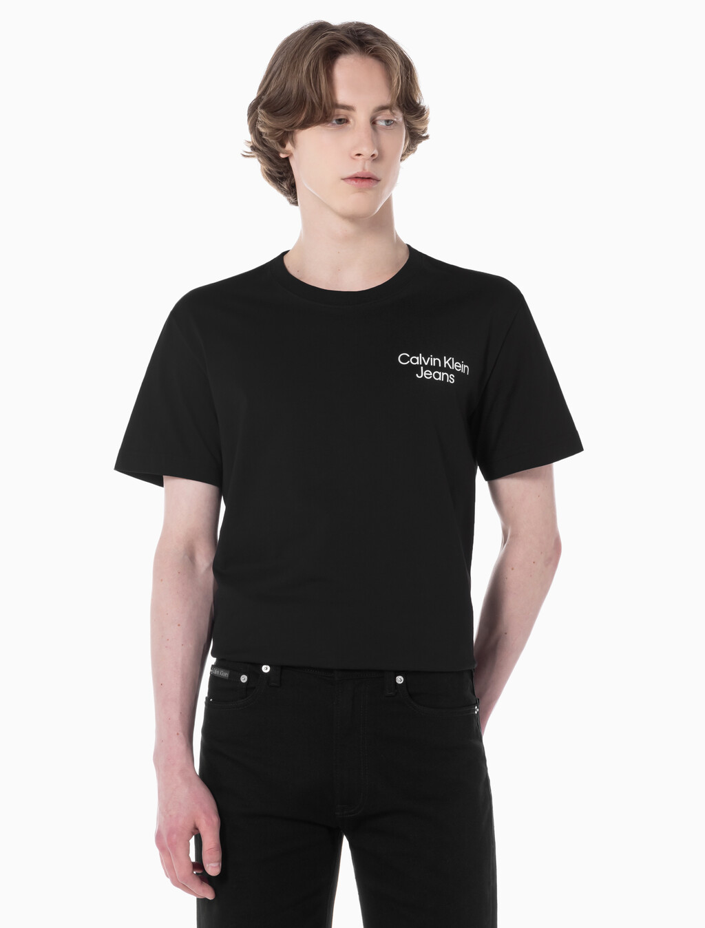 Buy 남성 이클립스 그래픽 반팔 티셔츠 in color CK BLACK