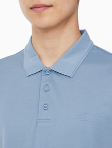 Buy 남성 레귤러핏 인터락 폴로 반팔 티셔츠 in color BLUE