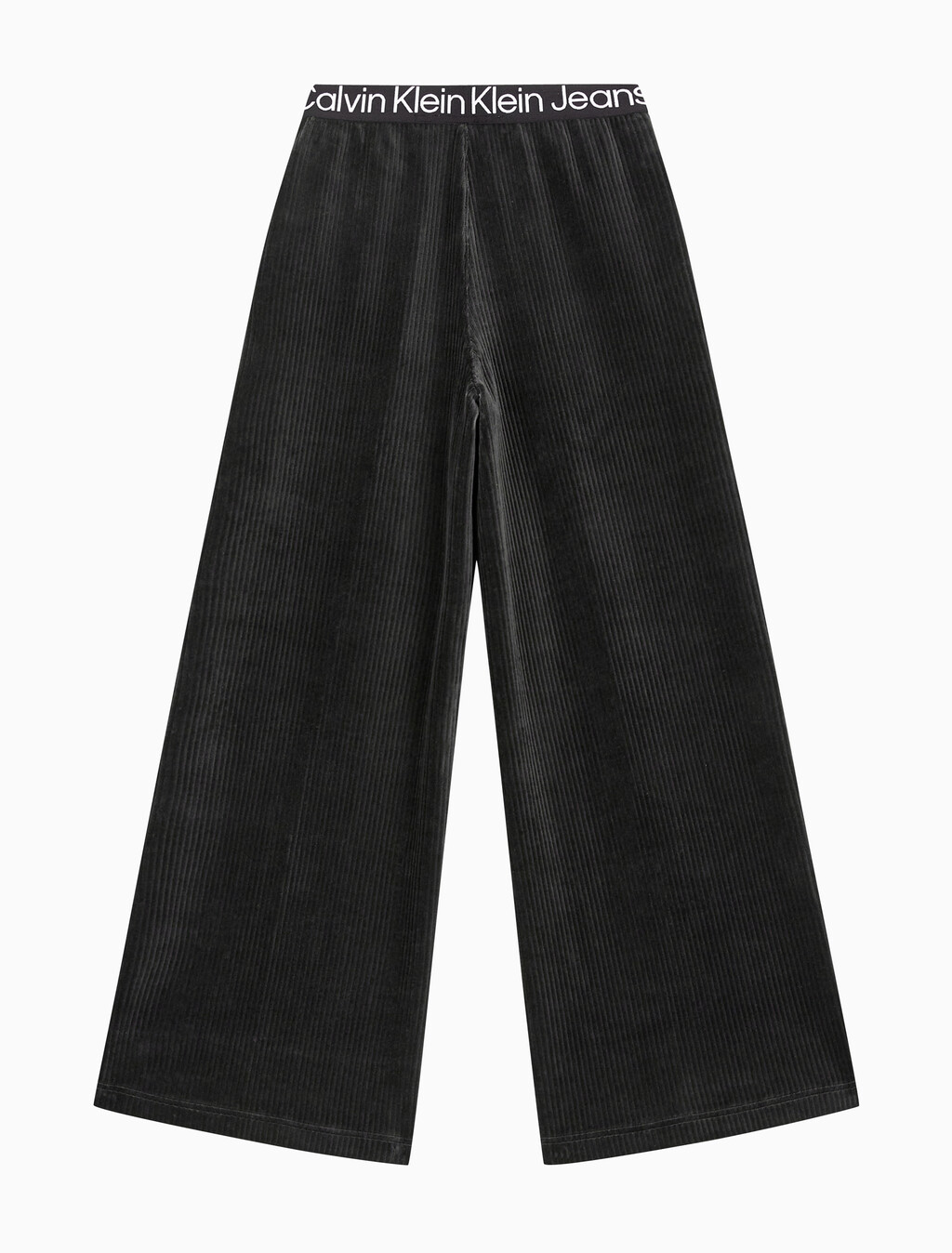 Buy 여성 벨벳 와이드레그 팬츠 in color CK BLACK