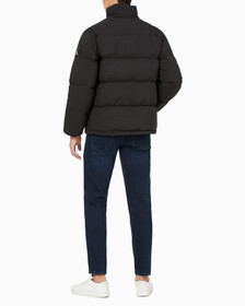 Buy 남성 레귤러핏 스탠드 카라 숏 다운 푸퍼 재킷 in color CK BLACK