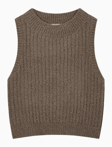 Buy 여성 2 IN 1 셔닐 가디건 in color BROWN