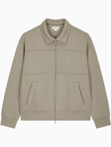 Buy 남성 릴렉스핏 트윌 스웻 집업 자켓 in color KHAKI BEIGE