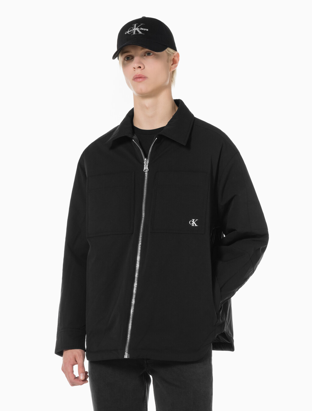 Buy 남성 리버서블 패디드 기능성 셔츠 자켓 in color CK BLACK
