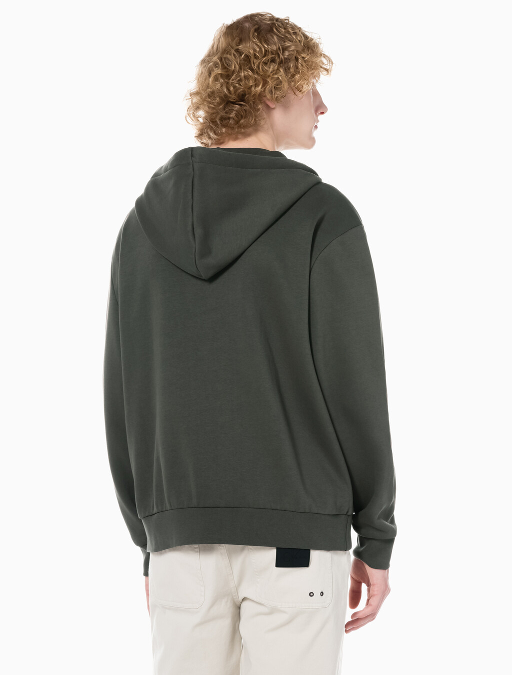 Buy 남성 아카이브 로고 플리스 후드 집업 in color CHARCOAL