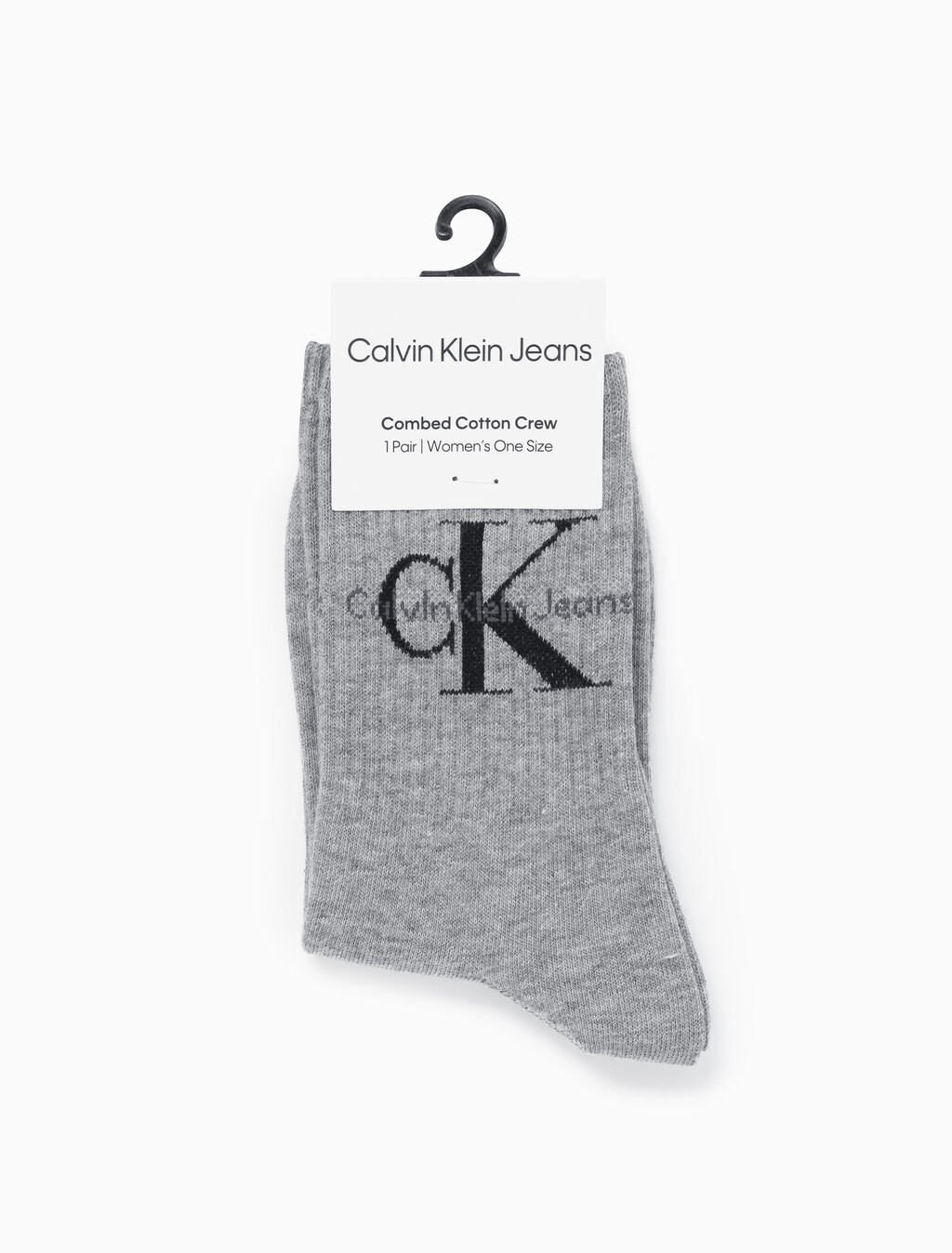 Buy 여성 모노그램 로고 크루 삭스 (블랙 1 PAIR) in color URBAN CHIC
