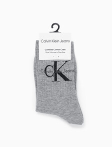 Buy 여성 모노그램 로고 크루 삭스 (블랙 1 PAIR) in color URBAN CHIC