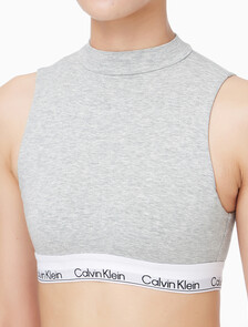 Buy 여성 아이콘 코튼 모달 AF 모크넥 브라렛 in color GREY HEATHER