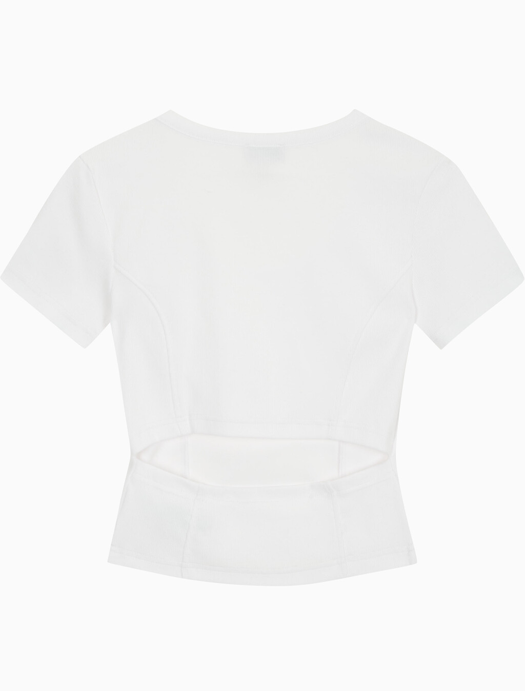 Buy 여성 슬림핏 컷 오프 크롭 반팔 티셔츠 in color BRILLIANT WHITE