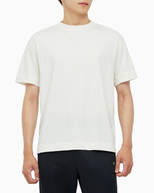Buy 남성 릴랙스핏 에슬레틱 숏슬리브 티셔츠 in color WHITE