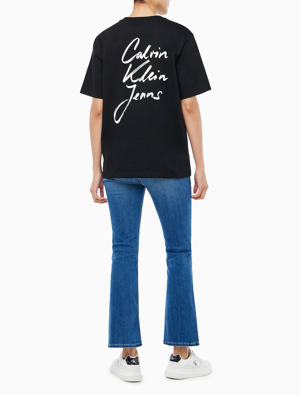 Buy 여성 그래픽 반팔 티셔츠 in color CK BLACK