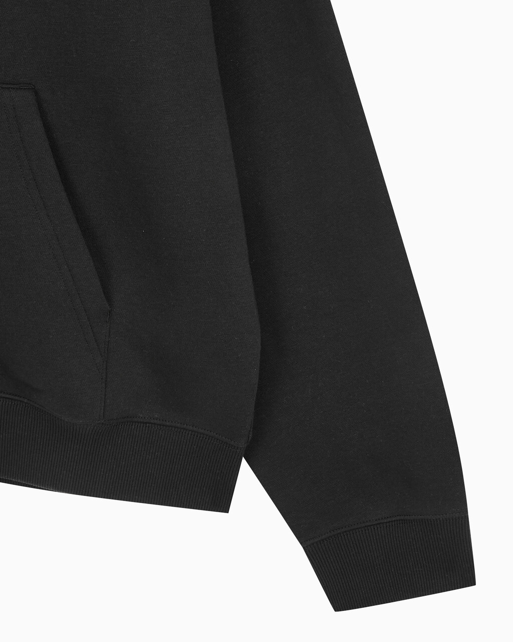 Buy 남녀공용 릴렉스핏 모노그램 집업 후디 in color CK BLACK