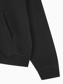 Buy 남녀공용 릴렉스핏 모노그램 집업 후디 in color CK BLACK