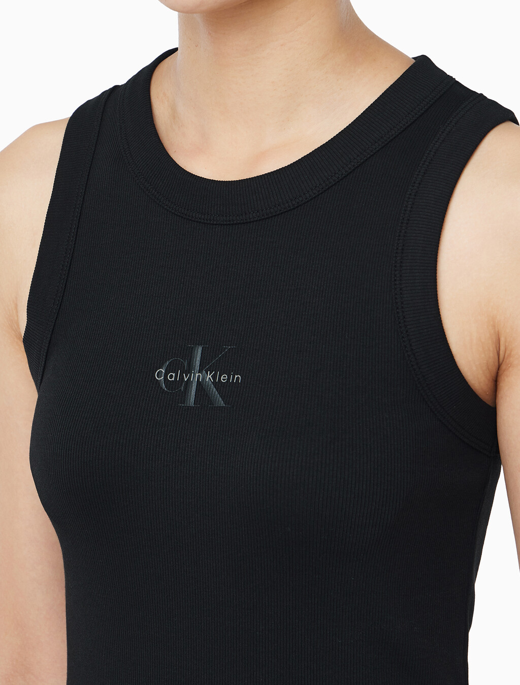 Buy 여성 모노그램 립 슬리브리스 in color BLACK