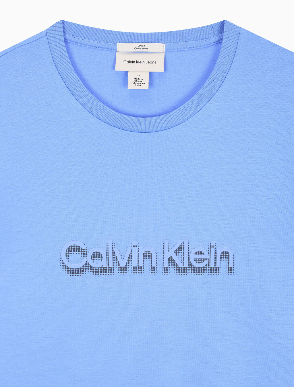 Buy 슬림핏 캘빈클라인 로고 티 in color Deep Indigo Blue
