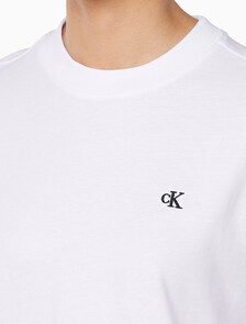 Buy 여성 아카이브 로고 크루넥 반팔 티셔츠 in color BRILLIANT WHITE