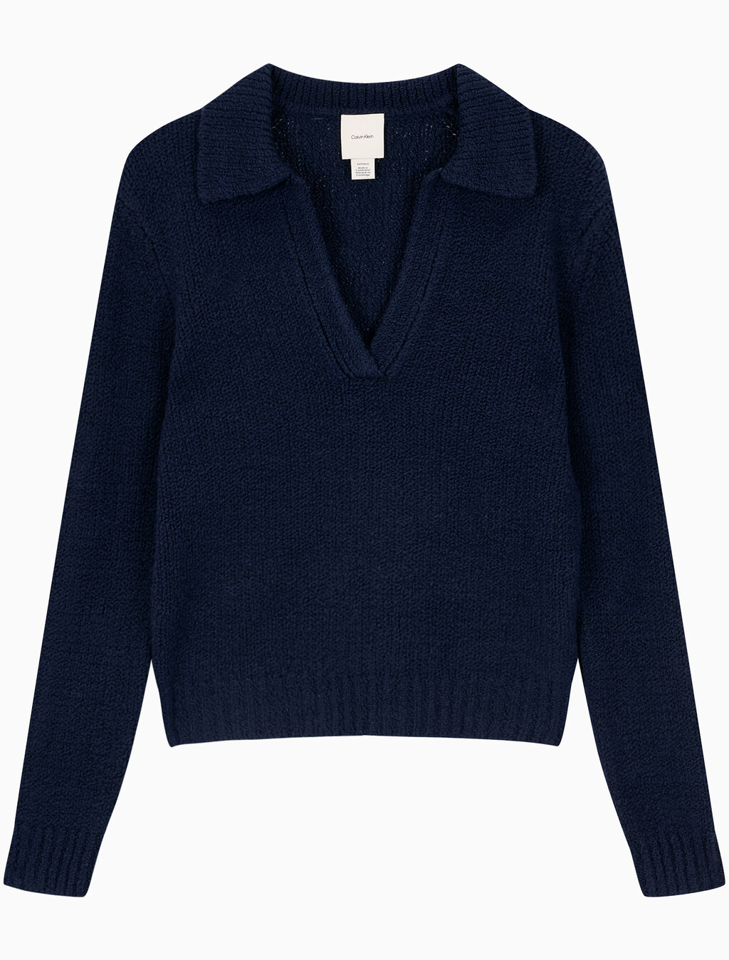 Buy 여성 L/S 부클레 폴로 in color DARK SAPPHIRE