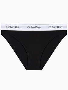 Buy 여성 아이콘 코튼 모달 하이 레그 비키니 in color BLACK