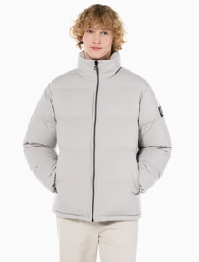 Buy 남성 레귤러핏 스탠드 카라 숏 다운 푸퍼 재킷 in color GREY