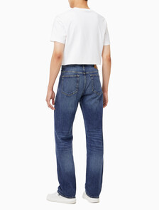 Buy 남성 90's 스트레이트핏 미드블루 데님 in color MID BLUE BACK EMBRO