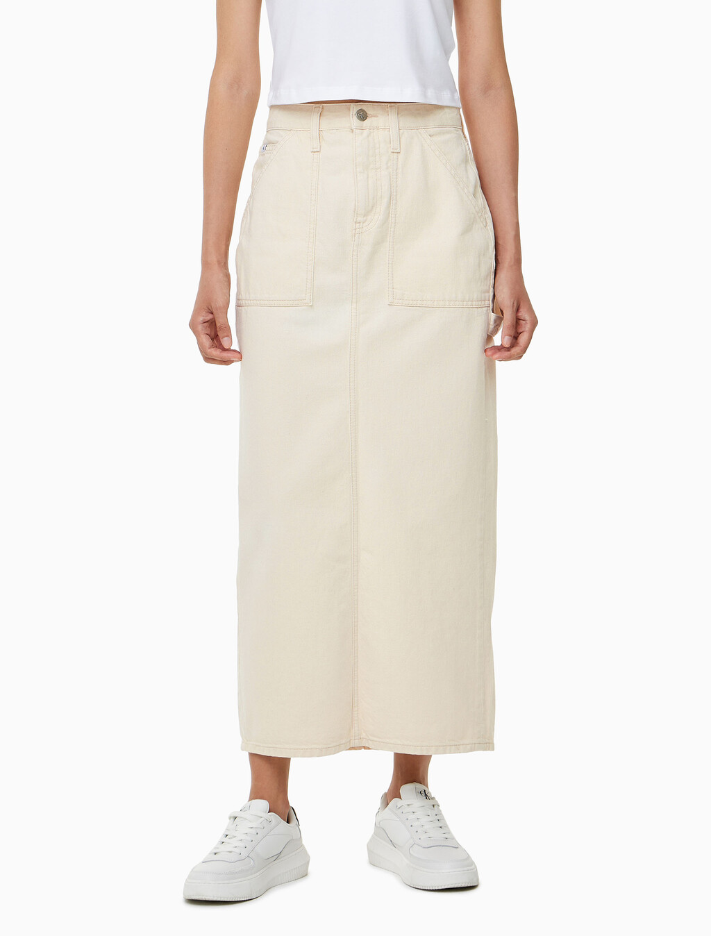 Buy 여성 맥시 카고 포켓 스커트 in color CHALKY BLUE