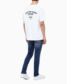 Buy 남성 1978 백 커브드 로고 반팔 티셔츠 in color BRIGHT WHITE
