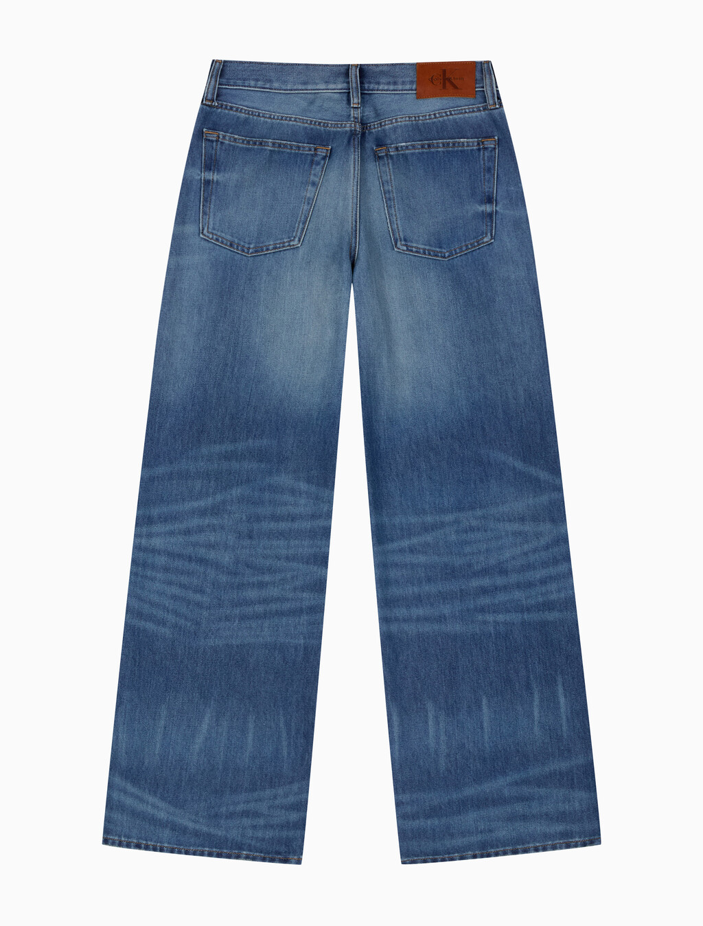 Buy 여성 로우라이즈 배기 데님 in color Blue